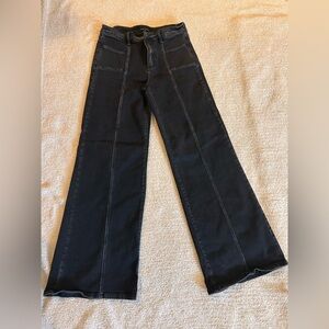 Risen Black Wide-Leg Jeans